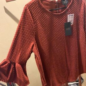 Burnt orange blouse